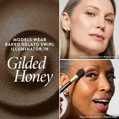 LAURA GELLER NEW YORK Baked Gelato Swirl Illuminator - Gilded Honey (0.15 oz) - Back from the Vault Avelisse