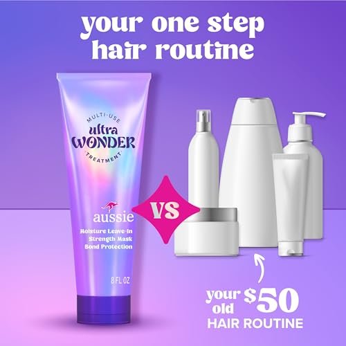 Aussie Ultra Wonder Treatment Leave-In and Pre-Wash with Amino Acids - 8 oz for All Hair Types & Curls - görsel 11