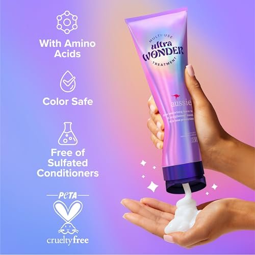 Aussie Ultra Wonder Treatment Leave-In and Pre-Wash with Amino Acids - 8 oz for All Hair Types & Curls - görsel 9