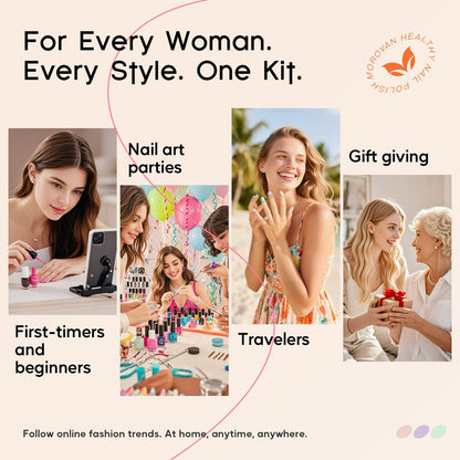 Morovan Poly Gel Nail Kit for Pretty Gift – Complete Extension Gel Nail Set with Nail Lamp, Slip Solution, and Professional Manicure Tools for Beginners at Home Avelisse
