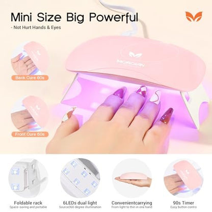 Morovan Poly Gel Nail Kit for Pretty Gift – Complete Extension Gel Nail Set with Nail Lamp, Slip Solution, and Professional Manicure Tools for Beginners at Home Avelisse