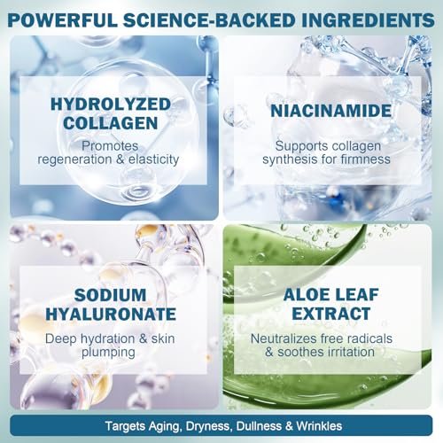 Stem Cell Serum for Face – 2 Pack Microneedling Serum Ampoule Booster for Anti-Aging, Wrinkles, Scars, Hydration & Rejuvenation, 1 fl oz Each Avelisse