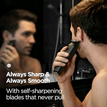 Yineel HC600 Beard Trimmer for Men - All-in-One Cordless Grooming Kit, Waterproof Electric Razor & Hair Clipper for Face, Mustache, Body, Nose Hair Trimming, Precision Blades, 17 Piece Set, Black Avelisse