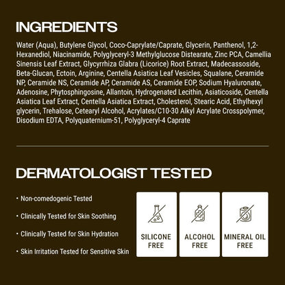 YUMU Cica Exosome Zinc Blemish Relief Cream - Face Moisturizer for Sensitive, Acne-Prone Skin - Lightweight, Oil-Free, Barrier Repair & Hydration - Korean Skincare (80 ml/2.70 fl.oz.) Avelisse