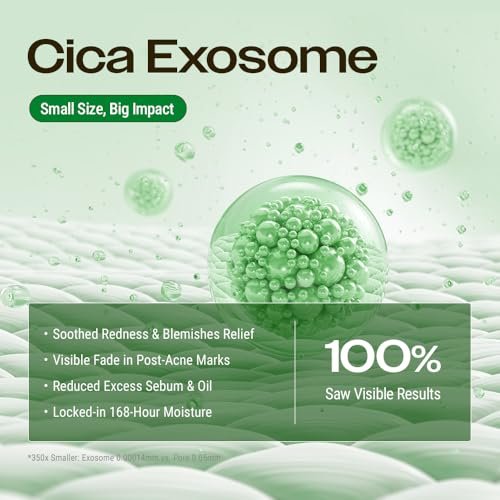 YUMU Cica Exosome Zinc Blemish Relief Cream - Face Moisturizer for Sensitive, Acne-Prone Skin - Lightweight, Oil-Free, Barrier Repair & Hydration - Korean Skincare (80 ml/2.70 fl.oz.) Avelisse