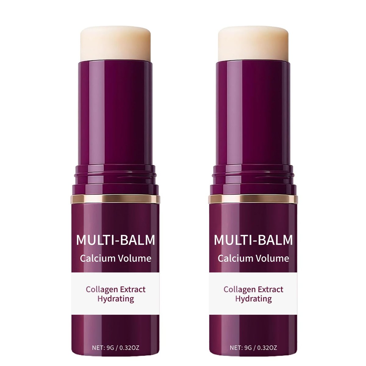 2-Pack Wrinkle Bounce Calcium Multi-Balm Stick – Collagen Moisturizing Multi Balm for Under-Eye, Forehead, Neck – Hydrating, Firming & Plumping Skin Care - görsel 1