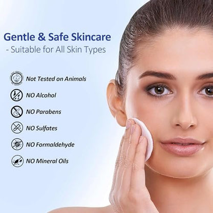 Hicream Glycolic Acid Pads – Dual-Textured Facial Exfoliating Toner for Pore Care & Skin Radiance, Deep Cleansing Peel with Niacinamide, Salicylic Acid & Vitamins E, B3, B5 (50 Pads)