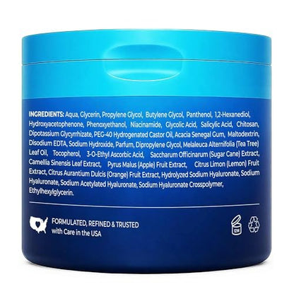 Hicream Glycolic Acid Pads – Dual-Textured Facial Exfoliating Toner for Pore Care & Skin Radiance, Deep Cleansing Peel with Niacinamide, Salicylic Acid & Vitamins E, B3, B5 (50 Pads)