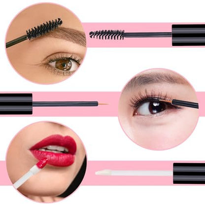 6PCS 10ml Empty Mascara Tubes, Empty Eyeliner Tubes and Empty Lip Gloss Tubes with Rubber Inserts - Ideal for DIY Cosmetics, Travel and Daily Use (Black) Avelisse