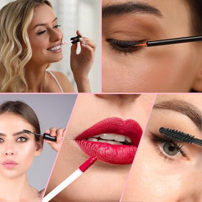 6PCS 10ml Empty Mascara Tubes, Empty Eyeliner Tubes and Empty Lip Gloss Tubes with Rubber Inserts - Ideal for DIY Cosmetics, Travel and Daily Use (Black) Avelisse