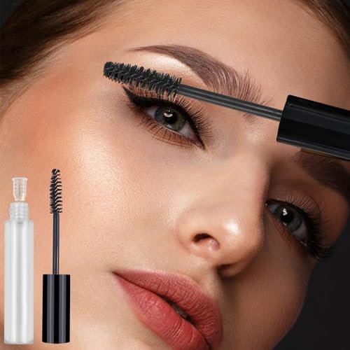6PCS 10ml Empty Mascara Tubes, Empty Eyeliner Tubes and Empty Lip Gloss Tubes with Rubber Inserts - Ideal for DIY Cosmetics, Travel and Daily Use (Black) Avelisse