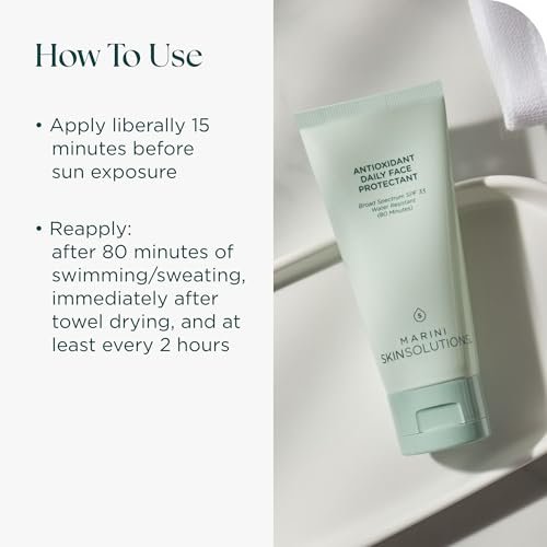 Marini SkinSolutions Antioxidant Daily Face Protectant SPF 33 - Broad-Spectrum Sunscreen, Water Resistant 80 Minutes, Cruelty Free, 2 oz Avelisse
