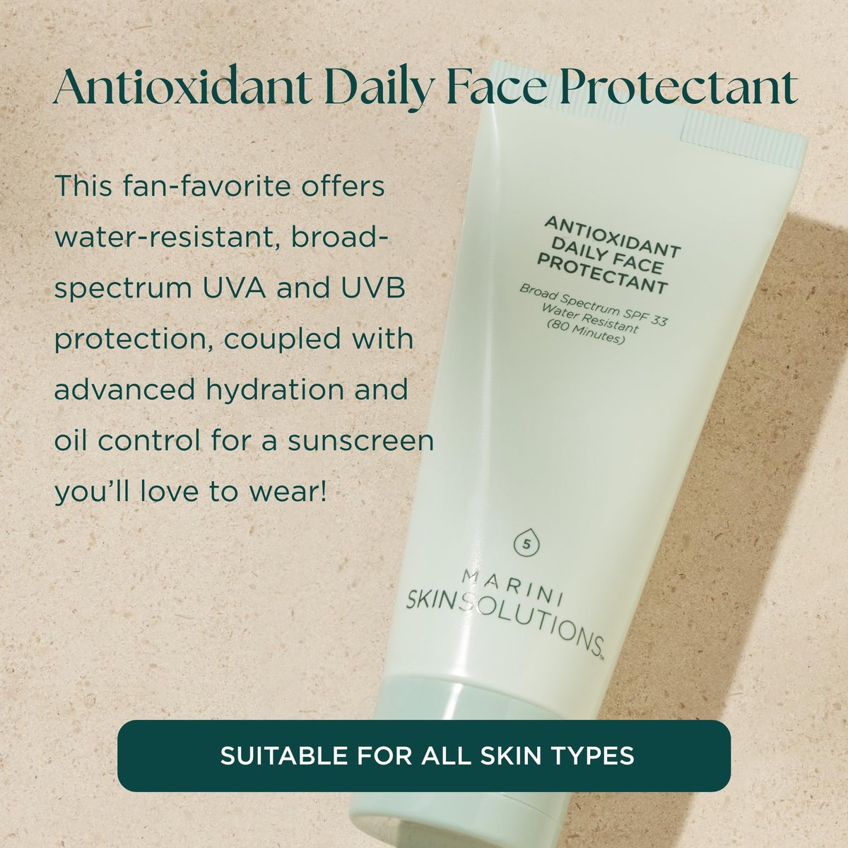 Marini SkinSolutions Antioxidant Daily Face Protectant SPF 33 - Broad-Spectrum Sunscreen, Water Resistant 80 Minutes, Cruelty Free, 2 oz Avelisse