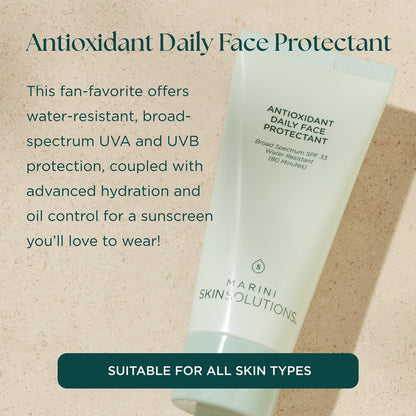Marini SkinSolutions Antioxidant Daily Face Protectant SPF 33 - Broad-Spectrum Sunscreen, Water Resistant 80 Minutes, Cruelty Free, 2 oz Avelisse
