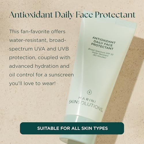 Marini SkinSolutions Antioxidant Daily Face Protectant SPF 33 - Broad-Spectrum Sunscreen, Water Resistant 80 Minutes, Cruelty Free, 2 oz Avelisse