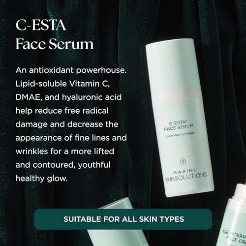 C-ESTA Face Serum by Marini SkinSolutions – Lift, Firm & Protect with Vitamin C, DMAE & Hyaluronic Acid for All Skin Types – 1 fl oz Avelisse