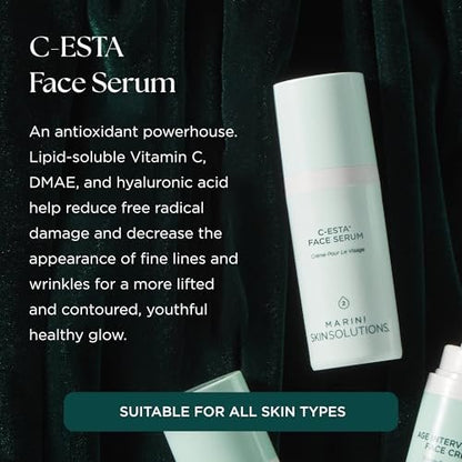 C-ESTA Face Serum by Marini SkinSolutions – Lift, Firm & Protect with Vitamin C, DMAE & Hyaluronic Acid for All Skin Types – 1 fl oz Avelisse