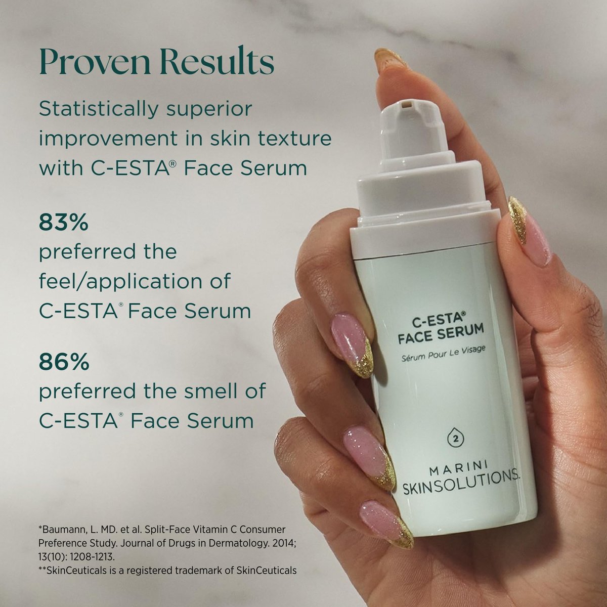 C-ESTA Face Serum by Marini SkinSolutions – Lift, Firm & Protect with Vitamin C, DMAE & Hyaluronic Acid for All Skin Types – 1 fl oz Avelisse