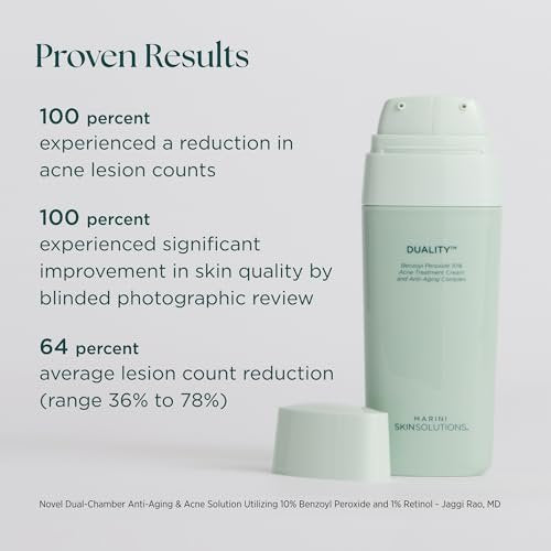 Marini SkinSolutions Duality Benzoyl Peroxide 10% Acne Treatment Cream & Anti-Aging Retinol - Reduce Acne, Blemishes, Fine Lines & Wrinkles - Cruelty Free - Made in USA - 1 oz Avelisse