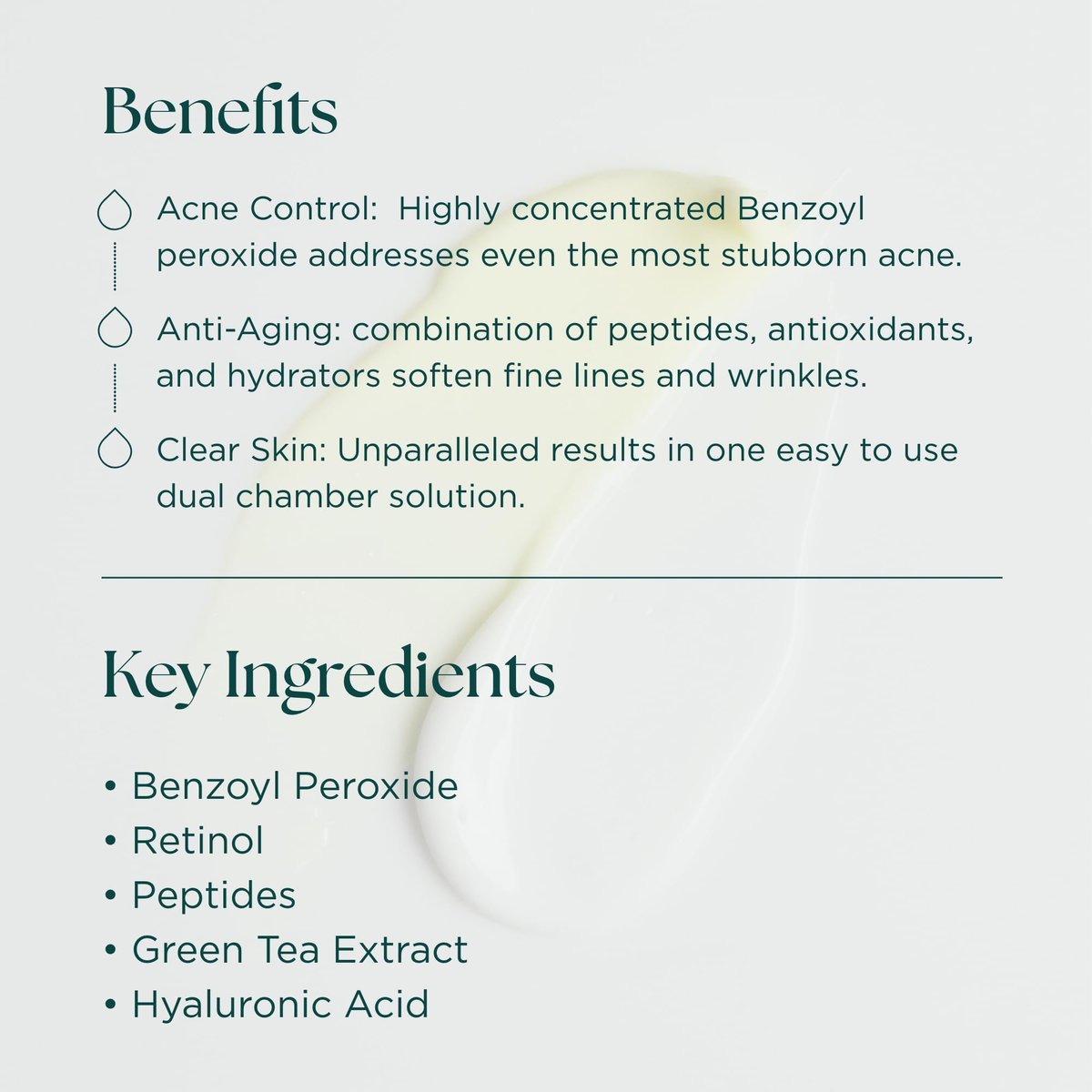 Marini SkinSolutions Duality Benzoyl Peroxide 10% Acne Treatment Cream & Anti-Aging Retinol - Reduce Acne, Blemishes, Fine Lines & Wrinkles - Cruelty Free - Made in USA - 1 oz Avelisse