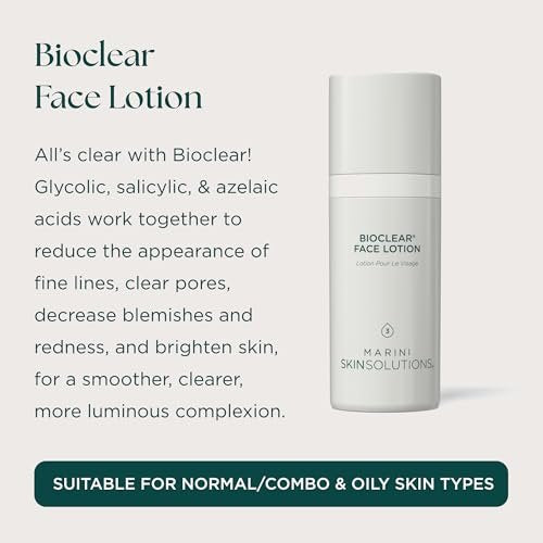 Marini SkinSolutions Bioclear Face Lotion - Triple-Acid Resurfacing Treatment for Fine Lines, Wrinkles, Acne, Pores, Redness & Discoloration - Cruelty-Free - Made in USA - 1 oz Avelisse