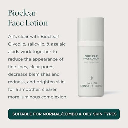 Marini SkinSolutions Bioclear Face Lotion - Triple-Acid Resurfacing Treatment for Fine Lines, Wrinkles, Acne, Pores, Redness & Discoloration - Cruelty-Free - Made in USA - 1 oz Avelisse