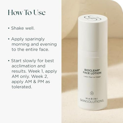 Marini SkinSolutions Bioclear Face Lotion - Triple-Acid Resurfacing Treatment for Fine Lines, Wrinkles, Acne, Pores, Redness & Discoloration - Cruelty-Free - Made in USA - 1 oz Avelisse