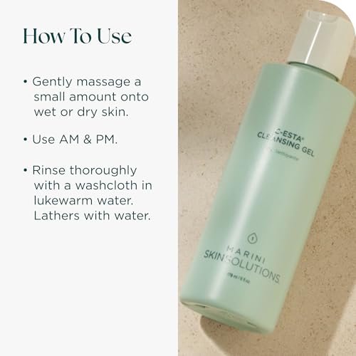 Marini SkinSolutions C-ESTA Cleansing Gel - Vitamin C Face Cleanser with DMAE - Cruelty Free - Made in USA - 6 fl oz Avelisse
