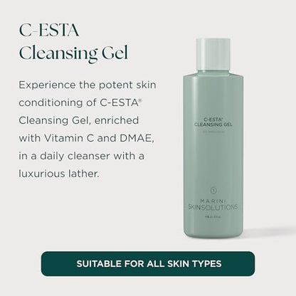 Marini SkinSolutions C-ESTA Cleansing Gel - Vitamin C Face Cleanser with DMAE - Cruelty Free - Made in USA - 6 fl oz Avelisse
