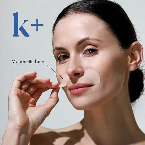 KPLUS K+ Wrinkle Patches for Marionette & Smile Lines – 60 Count Overnight Facial Stickers with Hyaluronic Acid, Adenosine & Peptides Avelisse