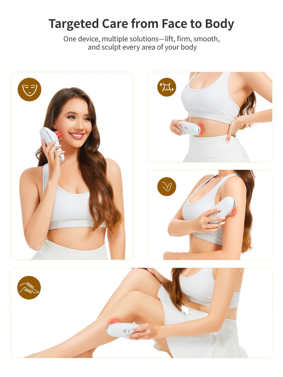 DiDEER 5-in-1 Body Sculpting Machine - Cellulite Removal & Lymphatic Drainage Massager for Face, Belly, Arms, Legs, Waist, Love Handles Avelisse