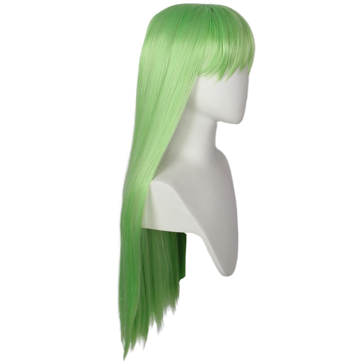 Linfairy Long Light Green Wig 80cm – Premium High Temperature Fiber Wig for Halloween, Cosplay & Party - görsel 5