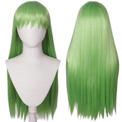 Linfairy Long Light Green Wig 80cm – Premium High Temperature Fiber Wig for Halloween, Cosplay & Party