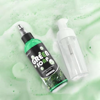 Rofitbest Green Tattoo Soap 4OZ with Foaming Bottle (120ml) – Tattoo Aftercare & Piercing Supplies