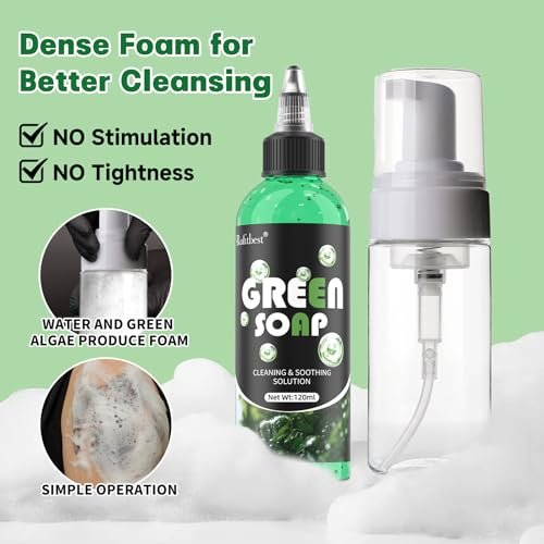 Rofitbest Green Tattoo Soap 4OZ with Foaming Bottle (120ml) – Tattoo Aftercare & Piercing Supplies - görsel 10