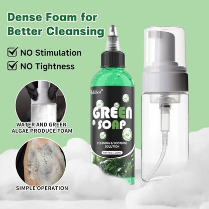 Rofitbest Green Tattoo Soap 4OZ with Foaming Bottle (120ml) – Tattoo Aftercare & Piercing Supplies