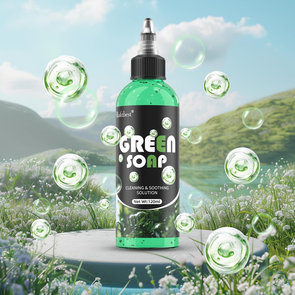 Rofitbest Green Tattoo Soap 4OZ with Foaming Bottle (120ml) – Tattoo Aftercare & Piercing Supplies - görsel 15
