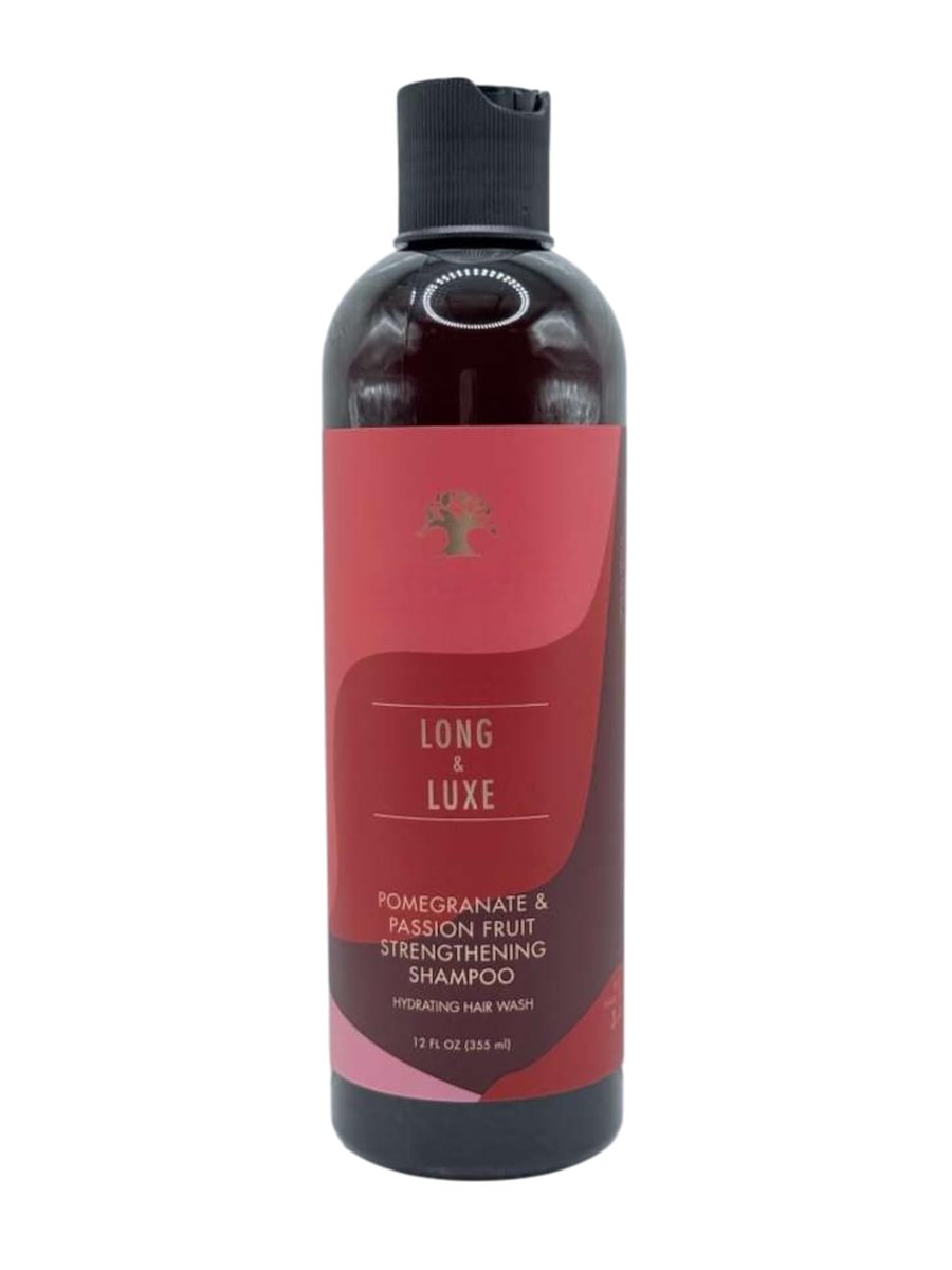 Long & Luxe Strengthening Shampoo & Conditioner Duo (12 oz Each) – Length Retention & Breakage Prevention – Sulfate-Free with Pomegranate & Passion Fruit Avelisse
