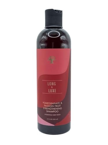 Long & Luxe Strengthening Shampoo & Conditioner Duo (12 oz Each) – Length Retention & Breakage Prevention – Sulfate-Free with Pomegranate & Passion Fruit Avelisse