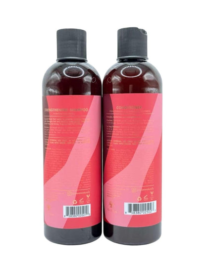 Long & Luxe Strengthening Shampoo & Conditioner Duo (12 oz Each) – Length Retention & Breakage Prevention – Sulfate-Free with Pomegranate & Passion Fruit Avelisse