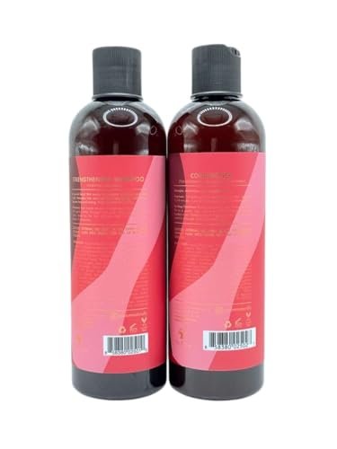 Long & Luxe Strengthening Shampoo & Conditioner Duo (12 oz Each) – Length Retention & Breakage Prevention – Sulfate-Free with Pomegranate & Passion Fruit Avelisse