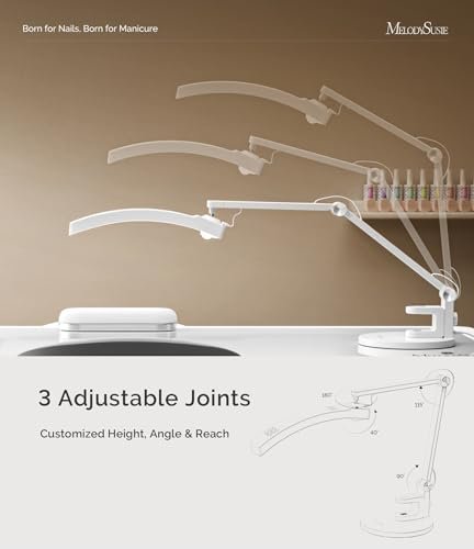 MelodySusie S-Pro29G LED Manicure Table Lamp with Magnetic UV Curing Lamp – Professional Nail Desk Light for Gel Nails & Nail Art Avelisse