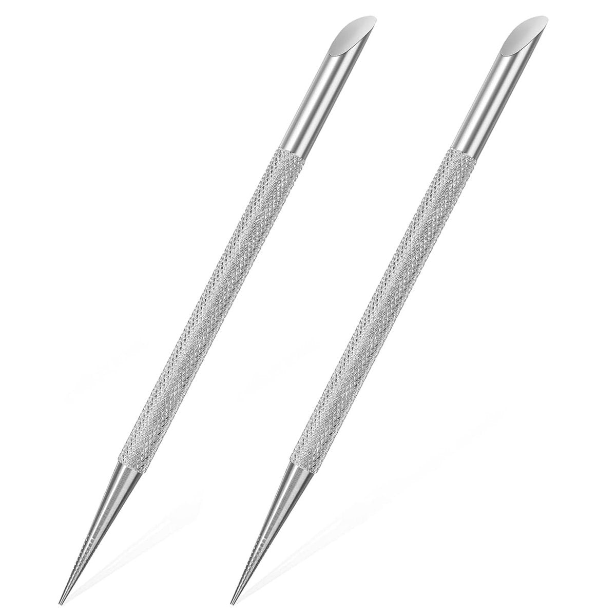 Clofiak 2Pcs Stainless Steel Cuticle Pusher Tool for Manicure & Pedicure - Professional Nail Cleaning and Cuticle Care - görsel 1
