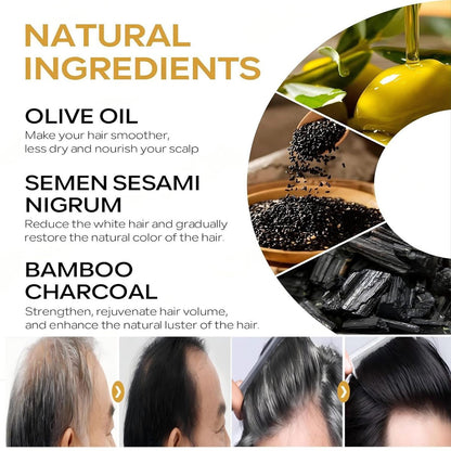 F FENG PEI Black Shampoo Bar for Hair & Beard Darkening, Gray Hair Reverse Bar Soap, Deep Clean & Nourish Scalp, Natural Darkening Shampoo Soap 2-Pack Avelisse