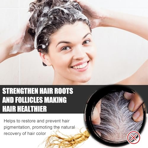 F FENG PEI Black Shampoo Bar for Hair & Beard Darkening, Gray Hair Reverse Bar Soap, Deep Clean & Nourish Scalp, Natural Darkening Shampoo Soap 2-Pack Avelisse