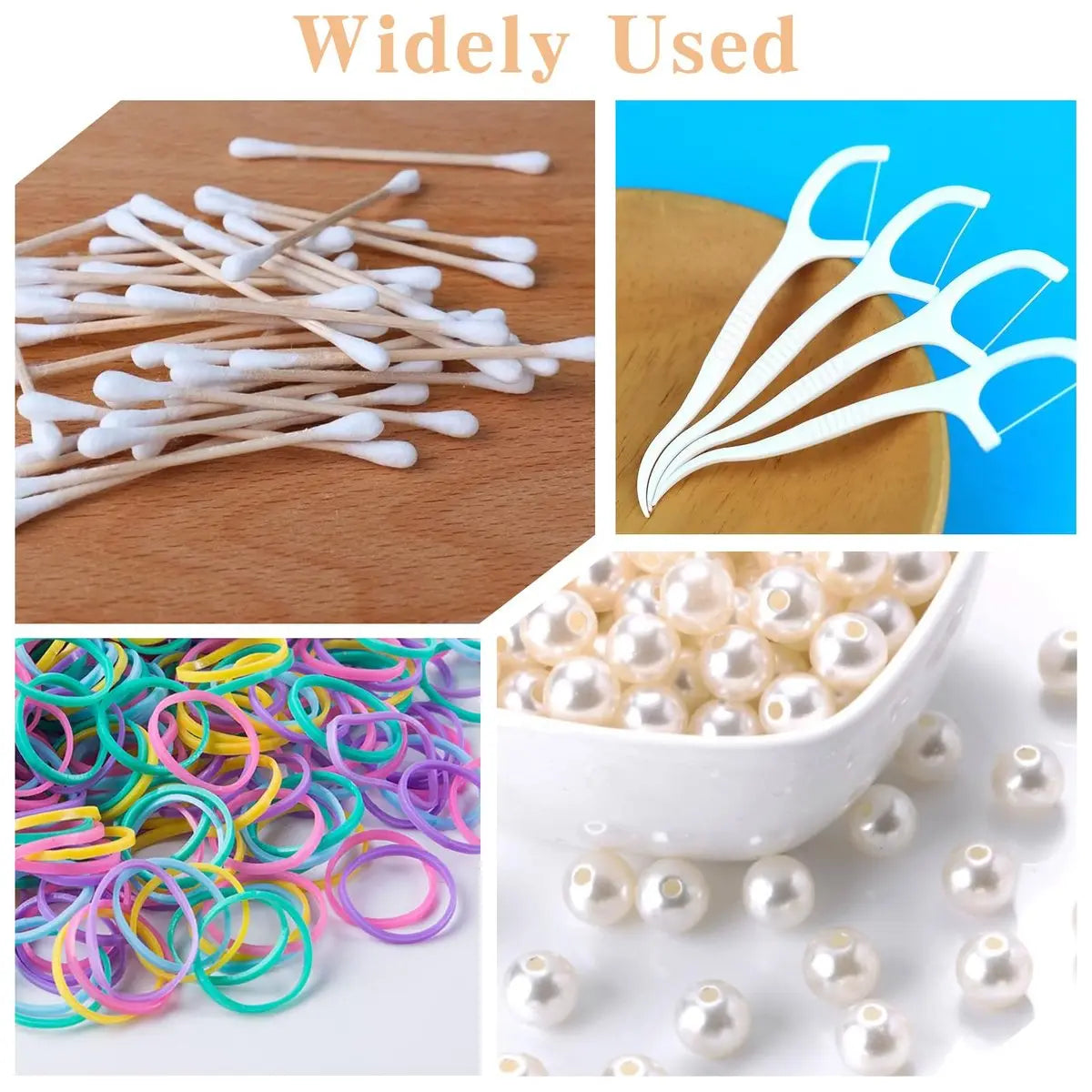 Gjinxi 6 Pack Metal Qtip Holder with Lids - Floss Pick Dispenser, Cotton Ball Swab Container, Bobby Pin Case, Travel Q Tips Canister for Swabs, Floss Picks, Bobby Pins, Hair Ties Avelisse