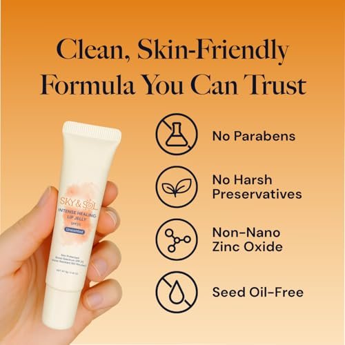 Sky & Sol Lip Balm SPF 25 – 3 Pack Natural Hydrating Lip Jelly with Broad-Spectrum Sun Protection, Water-Resistant for Smooth, Plump & Rosy Lips Avelisse