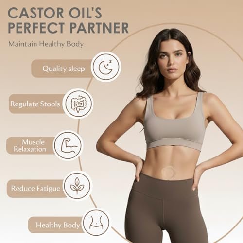 Castor Oil Patches for Belly Button – 50PCS Disposable Castor Oil Pack Wraps with Organic Cotton Pad, Leak-Proof Belly Button Patch Cover, Breathable & Skin-Friendly - görsel 4