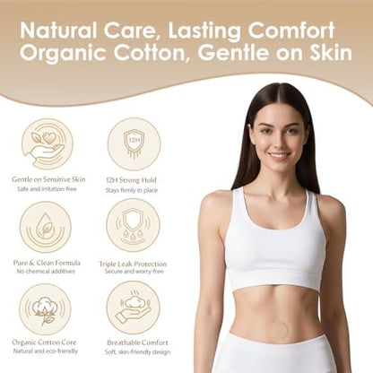 Castor Oil Patches for Belly Button – 50PCS Disposable Castor Oil Pack Wraps with Organic Cotton Pad, Leak-Proof Belly Button Patch Cover, Breathable & Skin-Friendly