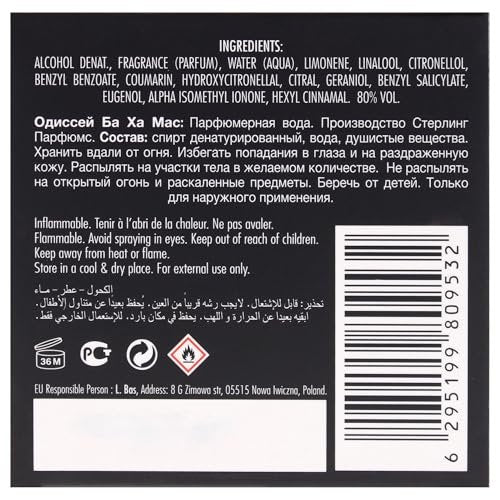Armaf Odyssey Ba Ha Mas Tropical Collection – Fruity, Aquatic, Woody Eau de Parfum for Unisex – 3.4 oz / 100 ml Avelisse